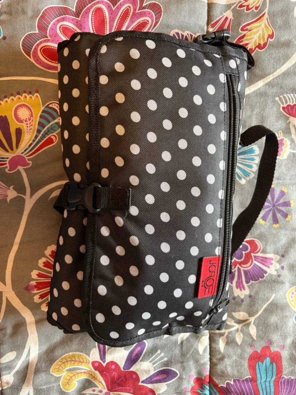 Black Polka Dot changing pad and  Organizer